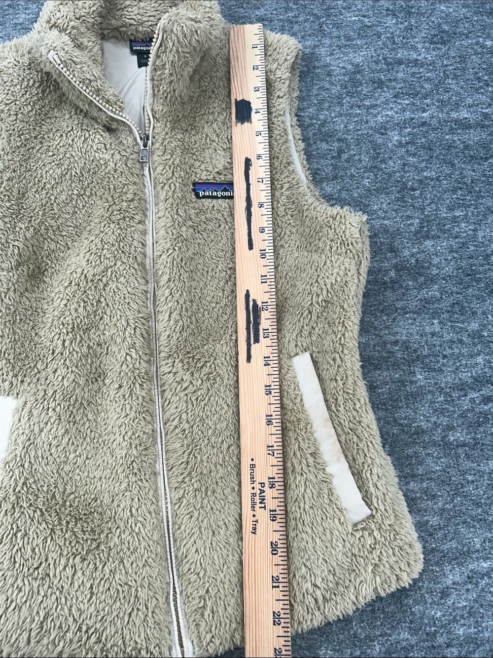 Patagonia Women's Los Gatos Fleece Vest Tan Cream size Small - Picture 4 of 6